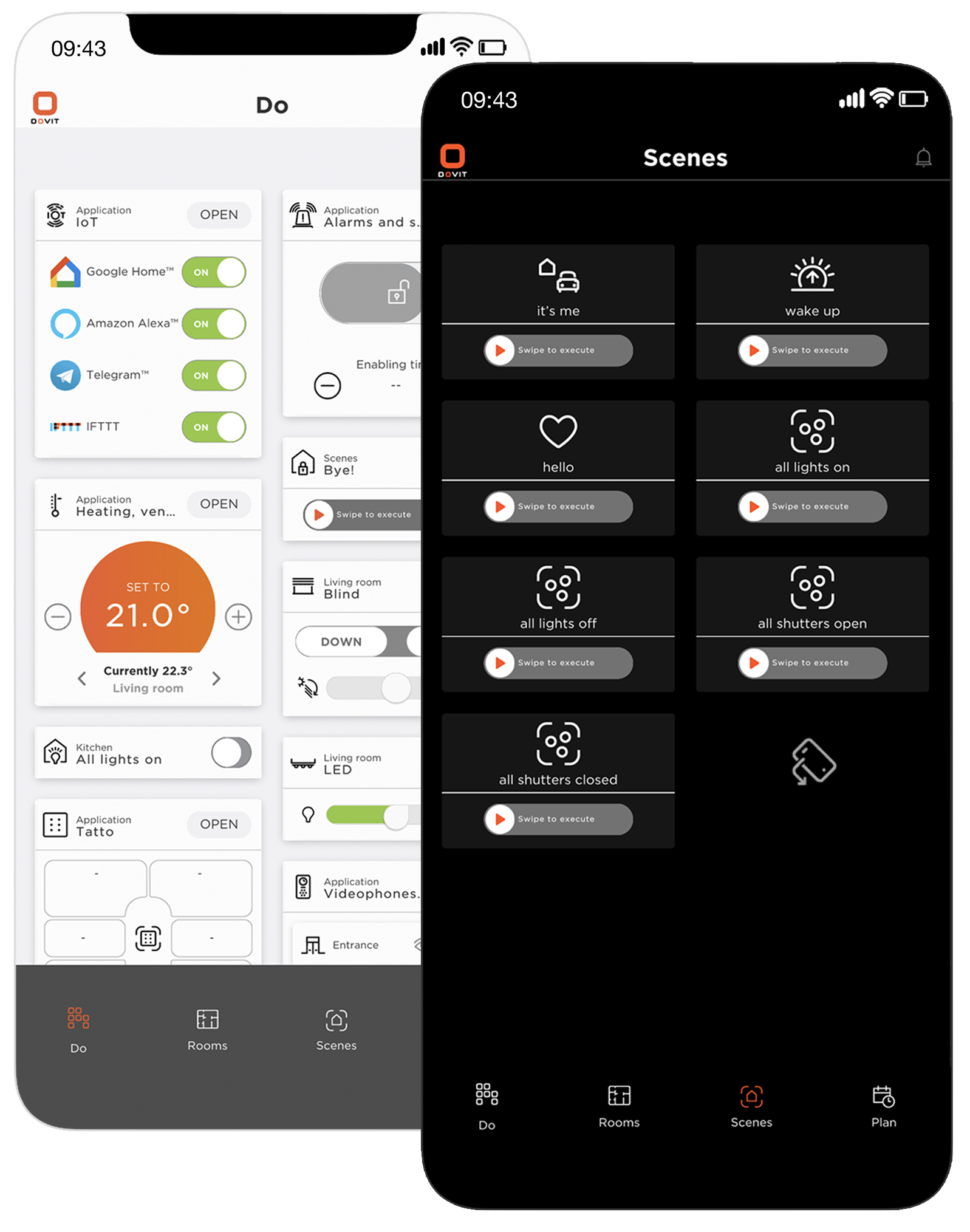 screens application domotique